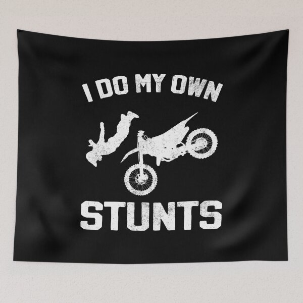 Item preview, I Do My Own Stunts Funny Motorcycle Stuntmen designed and sold by Rahjihan.