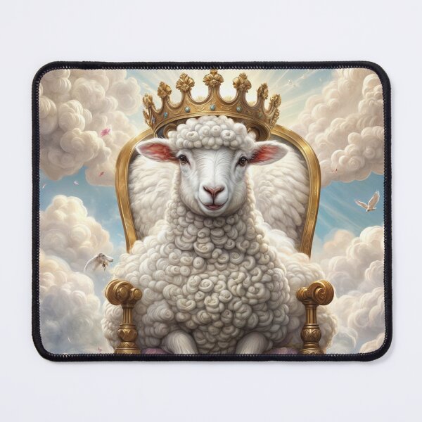 Item preview, Lamb with a crown on a throne designed and sold by lalylaura.