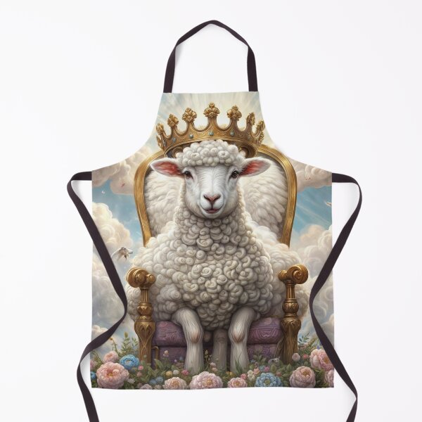 Item preview, Lamb with a crown on a throne designed and sold by lalylaura.