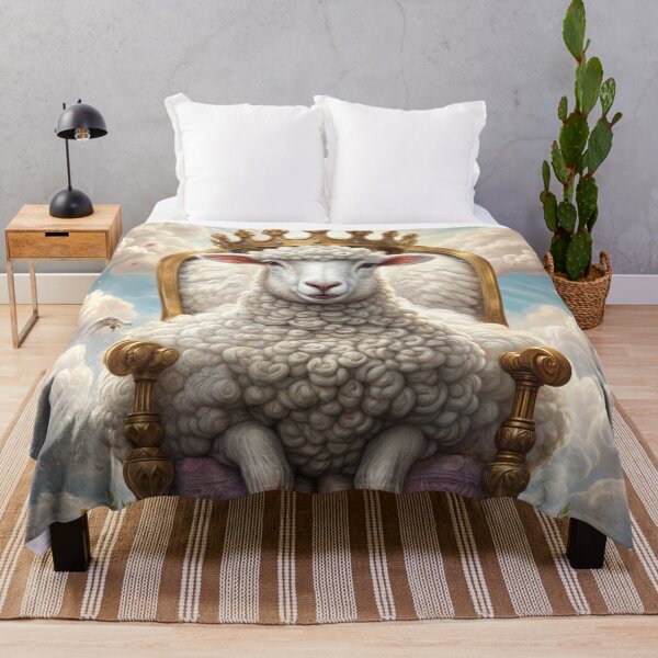 Item preview, Lamb with a crown on a throne designed and sold by lalylaura.