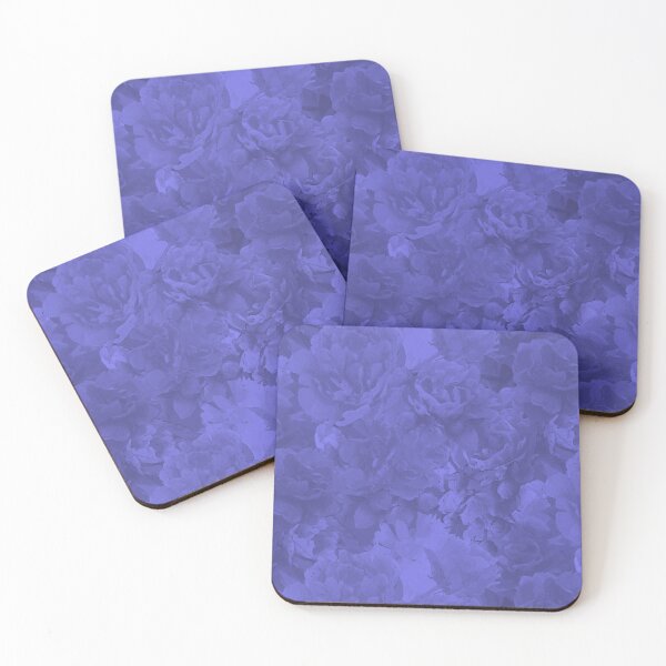 Item preview, Lux Peonies in Monochrome Halfdrop Purple 7b78f8 designed and sold by Art in My Loft.