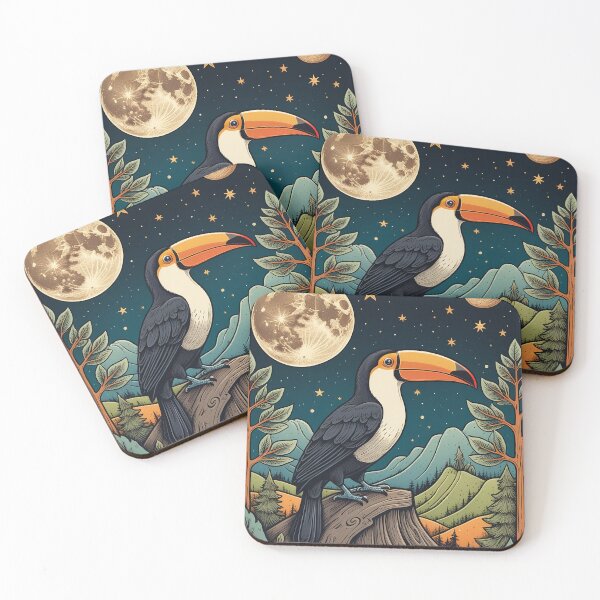 Item preview, Kawaii Toco Toucan Whimsical Wild Life Abstract Vintage Zentangle Art designed and sold by Witty Shirts.