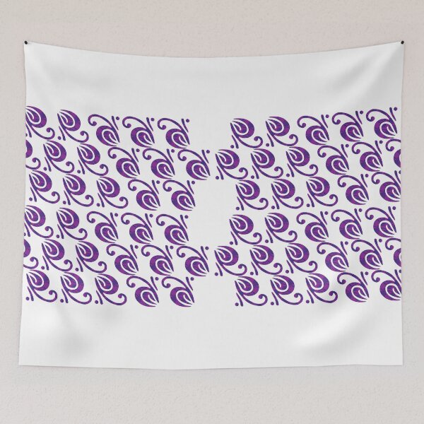 Item preview, Violet Blue Butterfly Flower Pattern 2, Unique designed and sold by villacreativa.