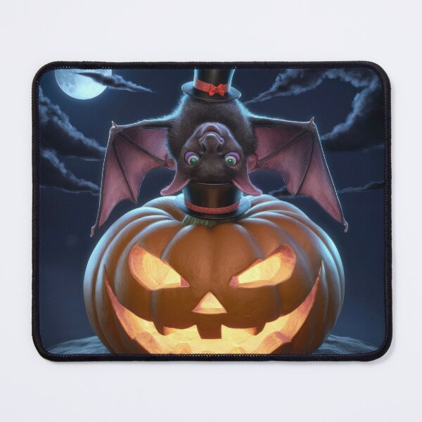 Item preview, halloween Funny pumpkin with a bat ,Halloween bat,Halloween Autumn ,Halloween Season, halloween pumpkin designed and sold by Expressions-Sel.