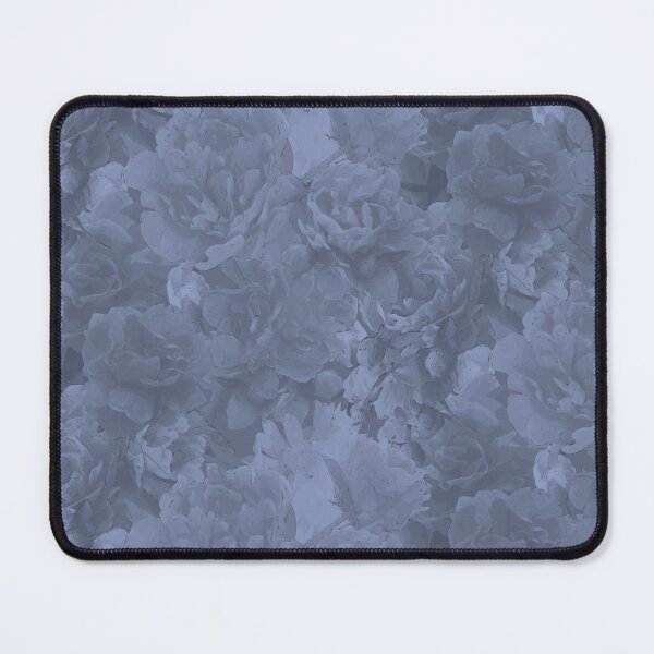 Item preview, Lux Peonies in Monochrome Halfdrop Grey Blue 94a4cd designed and sold by Art in My Loft.