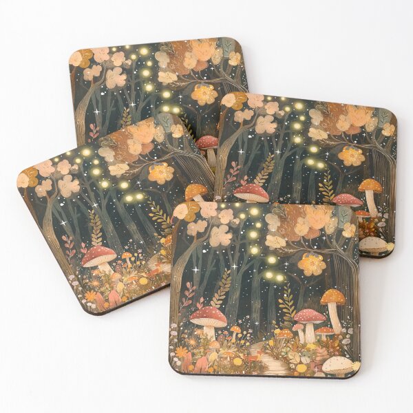Item preview, Mystical Mushroom Forest in Autumn designed and sold by Cozy Nerdy Things.
