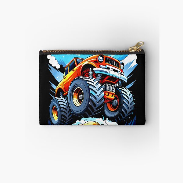 Item preview, Bouncing Red Monster Truck - Off-Road Fun in Dusty Hills designed and sold by VikArtStudio.
