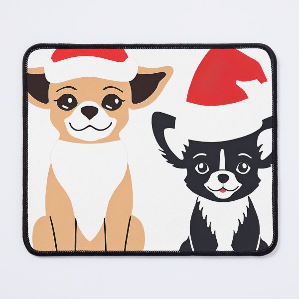 Item preview, Christmas Chihuahua in Santa Hat designed and sold by MarCreativArt.