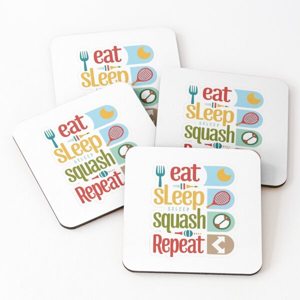 Item preview, Eat Sleep Squash Repeat - Iconic Sports Lifestyle Sticker designed and sold by CosmicSplendor.