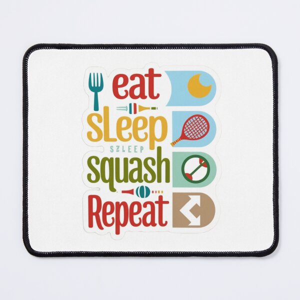 Item preview, Eat Sleep Squash Repeat - Iconic Sports Lifestyle Sticker designed and sold by CosmicSplendor.
