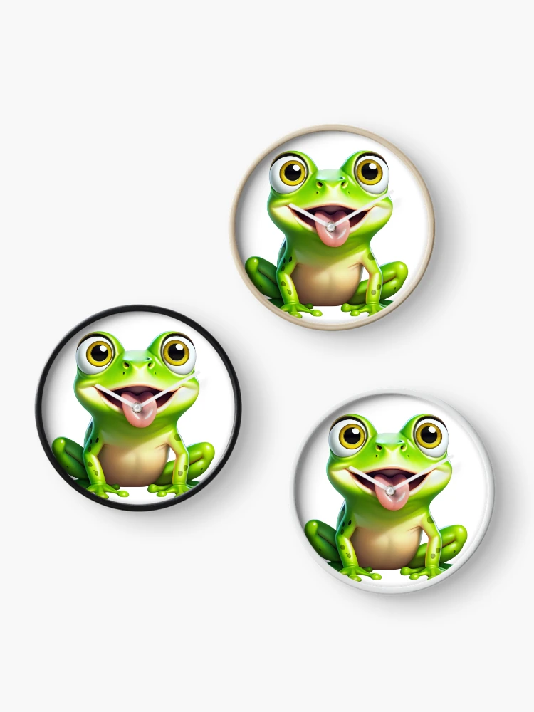 Thumbnail 3 of 4, Clock, Cheeky Frog Antics designed and sold by Ric-Rach.