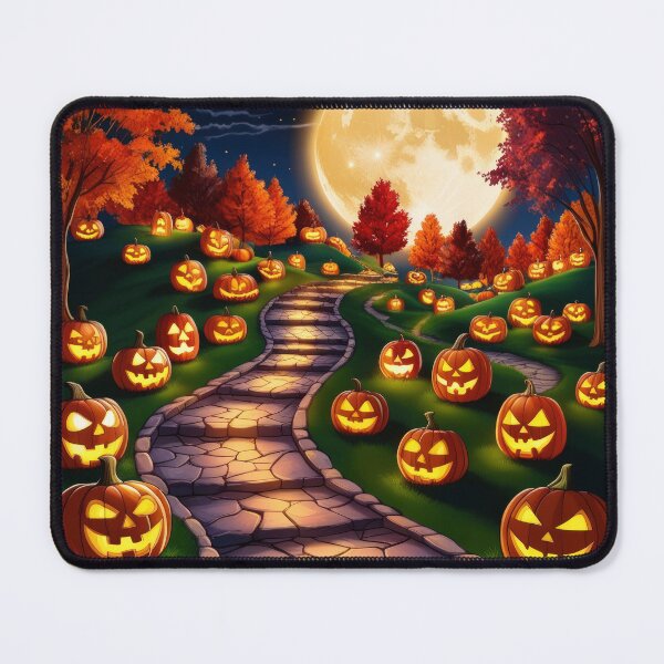 Item preview, Halloween Pumpkin alley with full moon,halloween path,Halloween Season, halloween pumpkin designed and sold by Expressions-Sel.