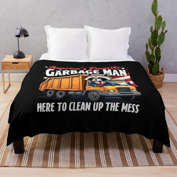 Item preview, America’s Favorite Garbage Man,  raccoon  as a garbage truck driver designed and sold by naatala.