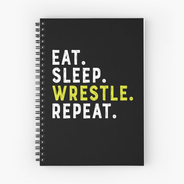Item preview, Eat Sleep Wrestle Repeat Funny Wrestler Wrestling designed and sold by Rahjihan.