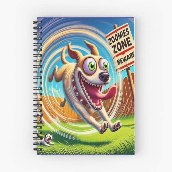 Item preview, Beware the Zoomies Zone – Whimsical Dog Art designed and sold by gleefulme.