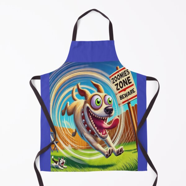 Item preview, Beware the Zoomies Zone – Whimsical Dog Art designed and sold by gleefulme.