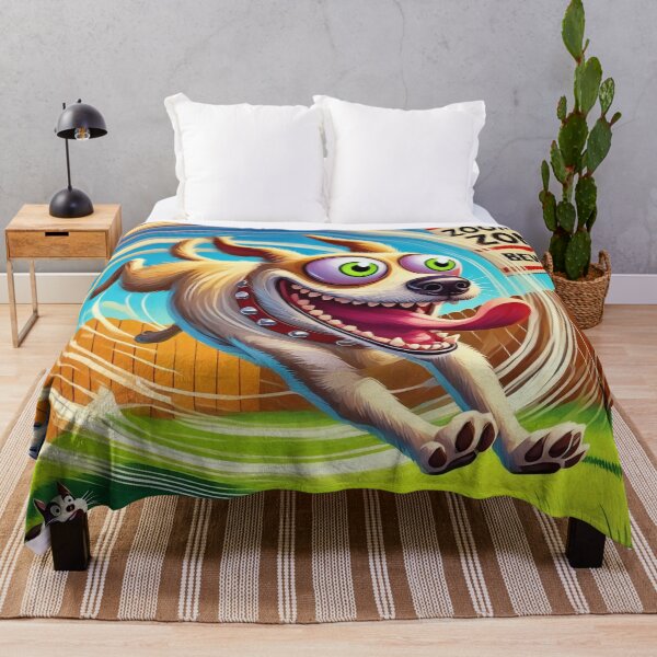 Item preview, Beware the Zoomies Zone – Whimsical Dog Art designed and sold by gleefulme.