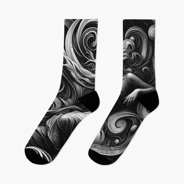 Item preview, Woman Dreaming in Swirls  designed and sold by ArtPrintsUSA.