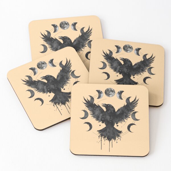 Item preview, a black raven with outstretched wings designed and sold by 123ks.