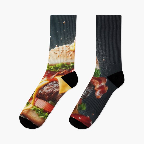 Item preview, Burger with splashing sauce designed and sold by lalylaura.