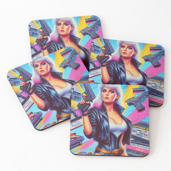 Item preview, 80s Retrowave Girl designed and sold by PulpVintage.