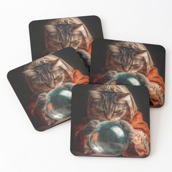 Item preview, Fortune teller - cat with a crystal ball designed and sold by FleurFrench.