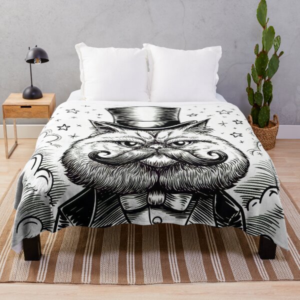 Item preview, Retro Golden Gentleman Cat – Vintage Top Hat and Moustache Illustration designed and sold by Cherry-Cat.