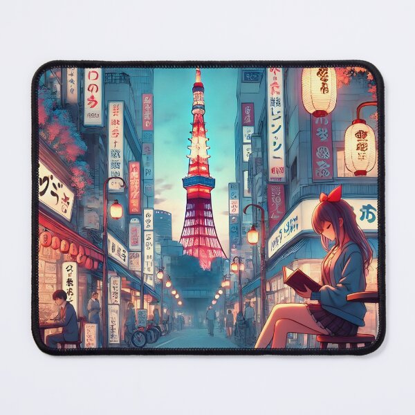 Item preview, Girl in Tokyo Center Illustration designed and sold by unrealartwork.