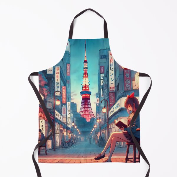 Item preview, Girl in Tokyo Center Illustration designed and sold by unrealartwork.