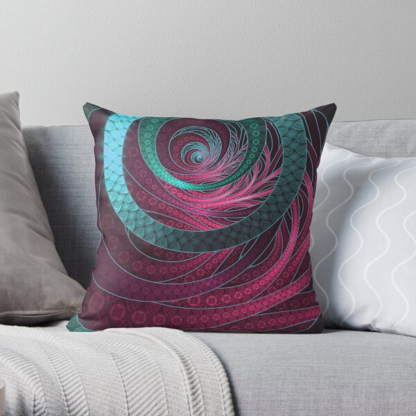 Abstract Bangles of Very Berry Bubblegum Bands Throw Pillow