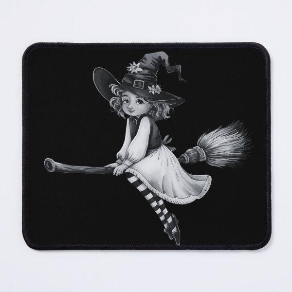 Item preview, Whimsical Young Witch on a Magical Broomstick 1 designed and sold by Krispystarfish.