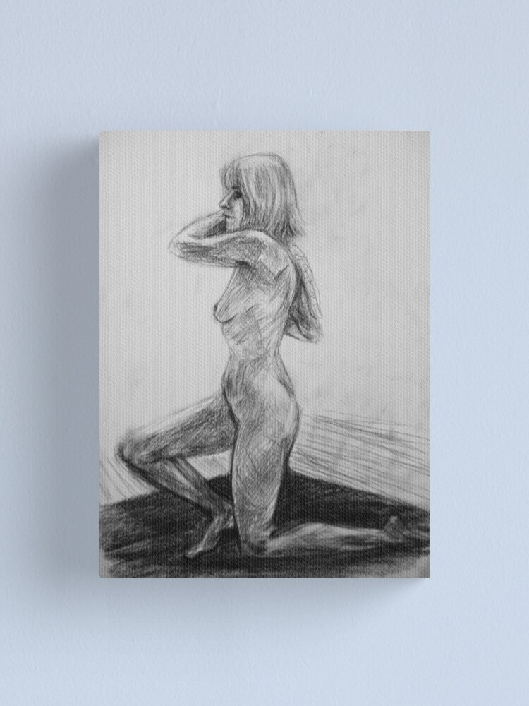Thumbnail 1 of 3, Canvas Print, On one knee designed and sold by Anthropolog.