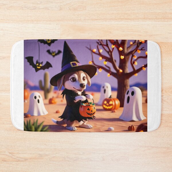 Item preview, Halloween Dingo in Witch Costume – Funny Illustration in Desert Style designed and sold by TRex-Landscapes.