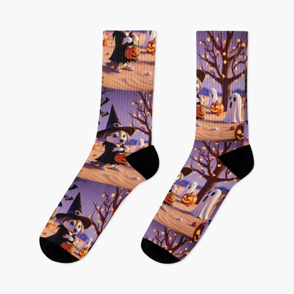 Item preview, Halloween Dingo in Witch Costume – Funny Illustration in Desert Style designed and sold by TRex-Landscapes.