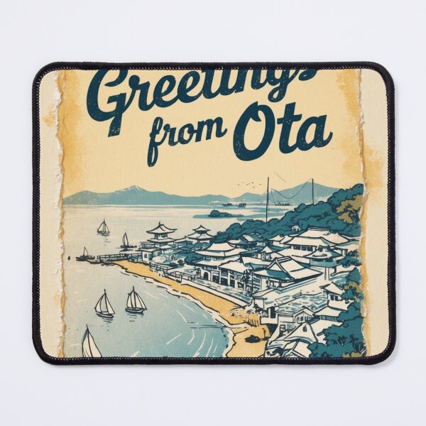 Item preview, Greetings from Ota Japan Vintage Travel Retro Postcard Design designed and sold by TravelPostcardGems.