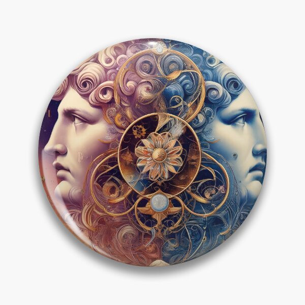 Item preview, Gemini Duality - Celestial Twins in Symmetry designed and sold by ArtPrintsUSA.