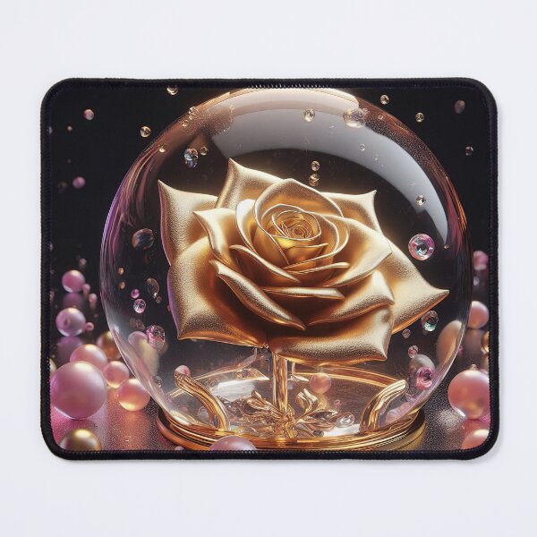 Item preview, Golden rose in a globe designed and sold by lalylaura.