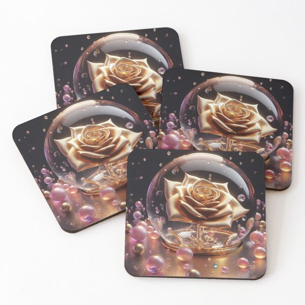 Item preview, Golden rose in a globe designed and sold by lalylaura.