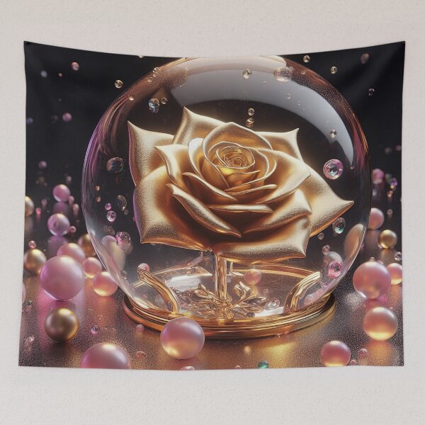 Item preview, Golden rose in a globe designed and sold by lalylaura.