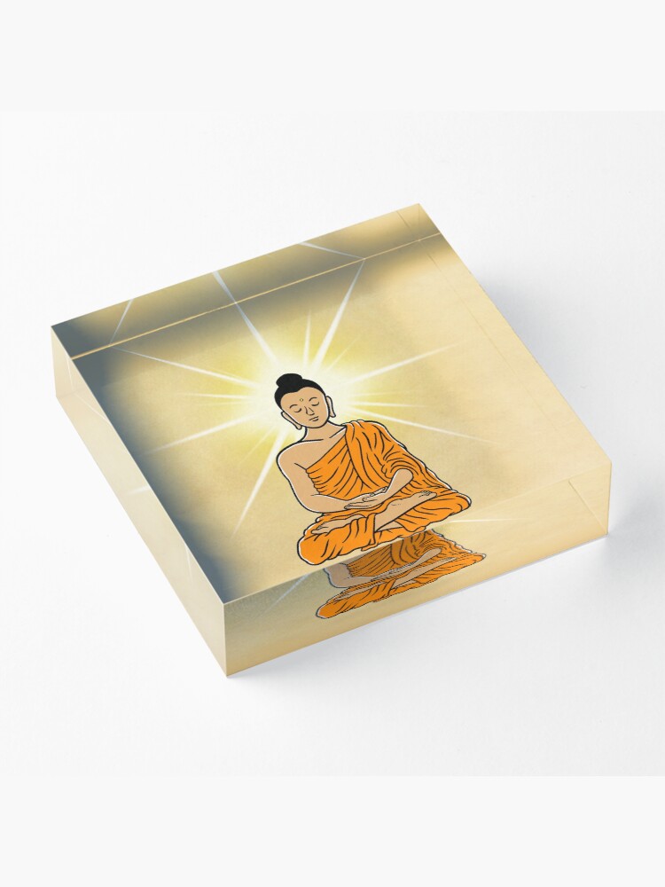 Thumbnail 3 of 5, Acrylic Block, Buddha's Full and Complete Enlightenment designed and sold by Buddhismdotnet.