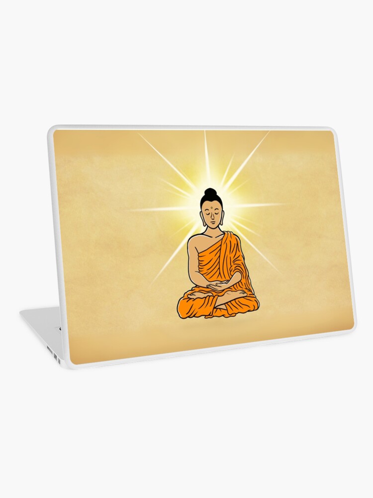 Thumbnail 1 of 2, Laptop Skin, Buddha's Full and Complete Enlightenment designed and sold by Buddhismdotnet.