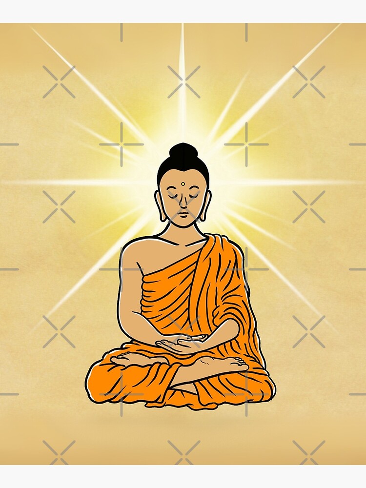 Thumbnail 6 of 6, Mounted Print, Buddha's Full and Complete Enlightenment designed and sold by Buddhismdotnet.