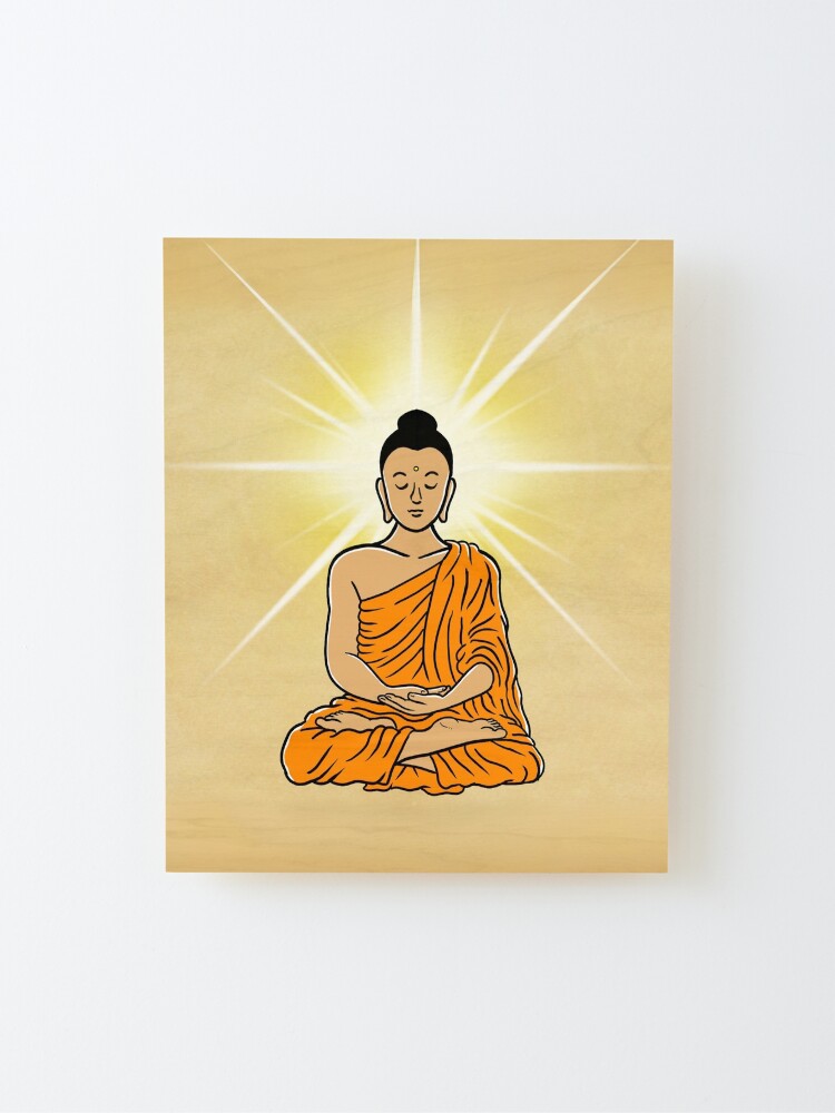 Thumbnail 2 of 6, Mounted Print, Buddha's Full and Complete Enlightenment designed and sold by Buddhismdotnet.