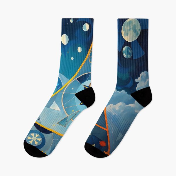 Item preview, Celestial Geometry - Cosmic Compass Under the Stars designed and sold by ArtPrintsUSA.