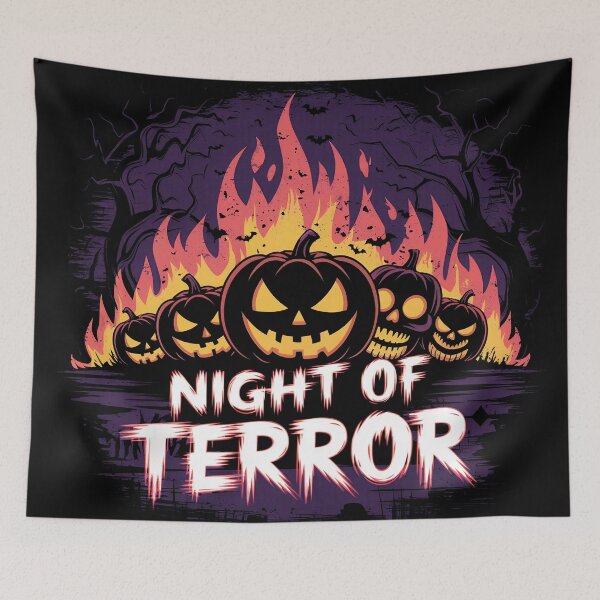 Item preview, Night of Terror Halloween Pumpkin Illustration designed and sold by TrPatternLab.