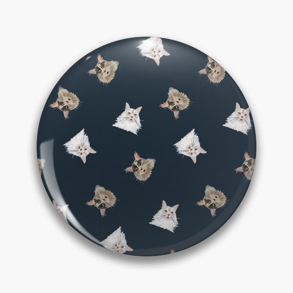 Item preview, Main Coon Shine - multi directional cat heads dark blue background designed and sold by BrendaWaldekker.