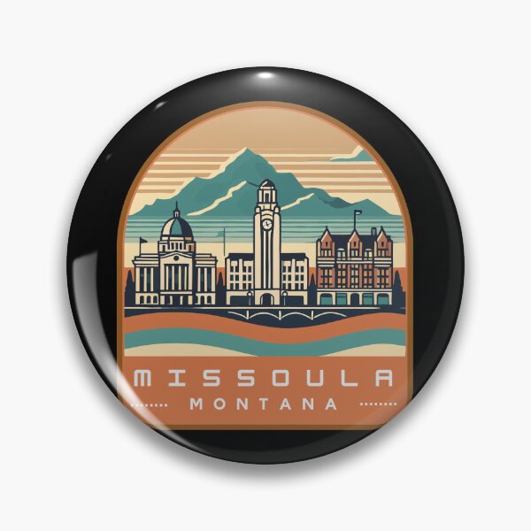 Item preview, Retro Missoula in Montana Skyline designed and sold by MaateoDesign.