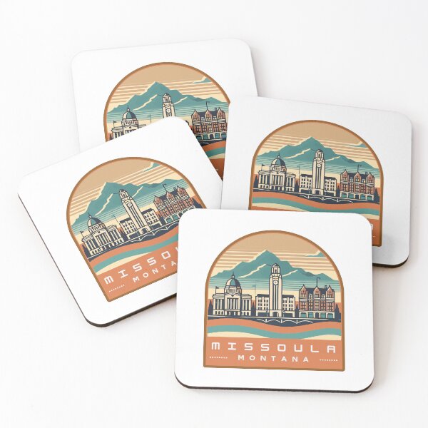 Item preview, Retro Missoula in Montana Skyline designed and sold by MaateoDesign.