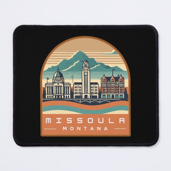 Item preview, Retro Missoula in Montana Skyline designed and sold by MaateoDesign.