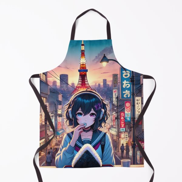 Item preview, Girl Eating Onigiri Tokyo designed and sold by unrealartwork.